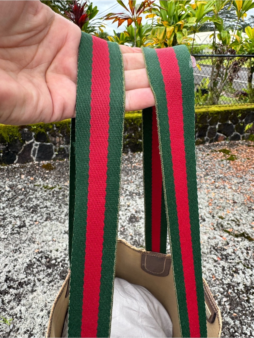 Gucci Vintage GG Supreme Web Stripe Tote Project Rehab Bag - Picture 5 of 17